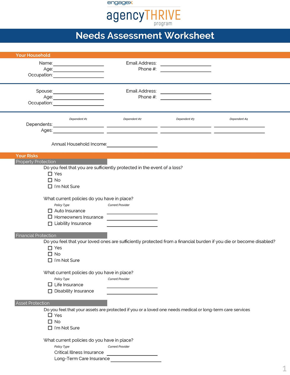 image of the needs assessment form