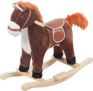 Lizzely Hobbelpaard donkerbruin Kidso schommelpaard.jpg