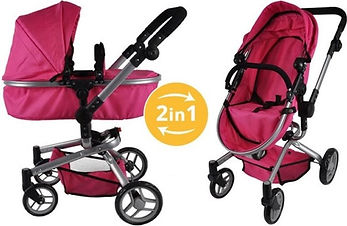 Bandits and Angels Pink Angel 2in1 poppenwagen roze.jpg