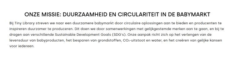 Screenshot van de missiepagina van Tiny Library