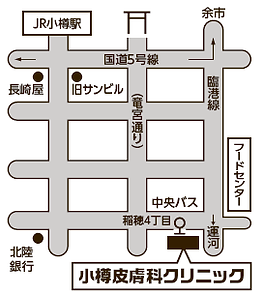小樽皮膚科クリニック地図