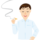煙草を吸う男性