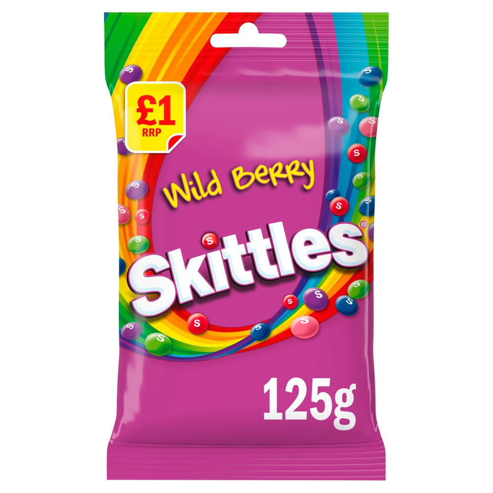 Skittles Wild Berry Sweets £1 PMP Treat Bag 125g