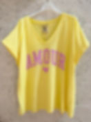T-shirt Amour Jaune