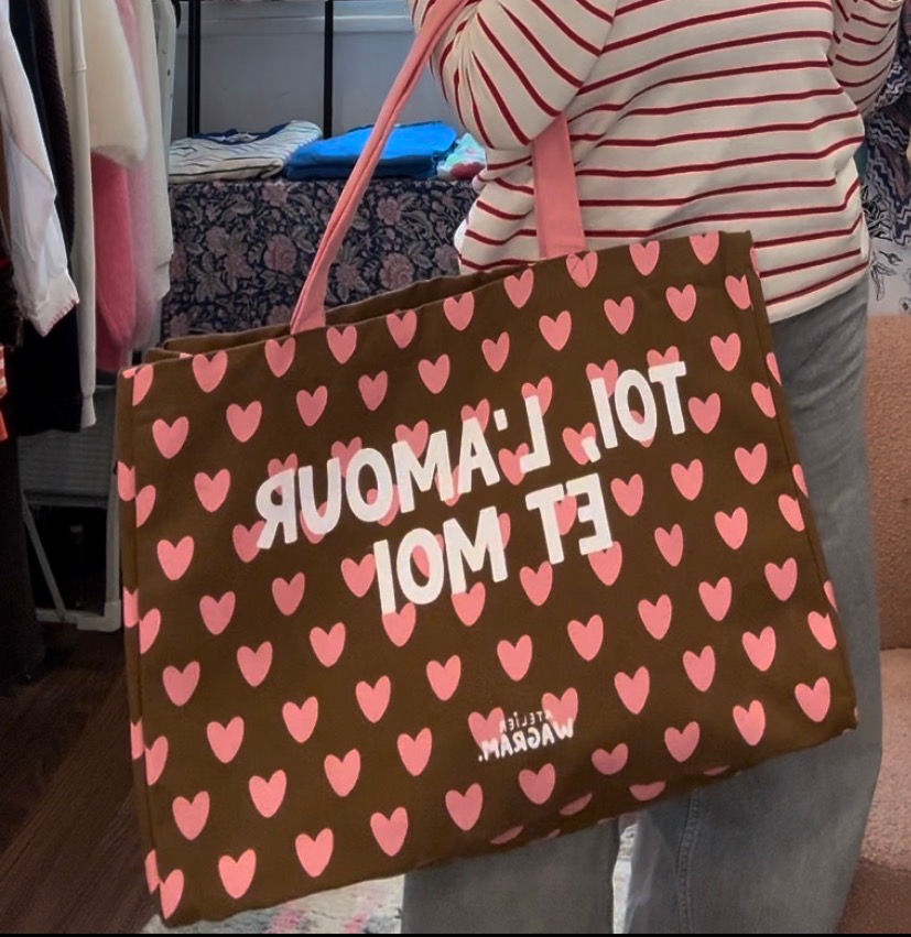 Cabas XL chocolat "Toi, l’Amour et Moi"