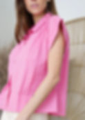 Blouse manches courtes rose