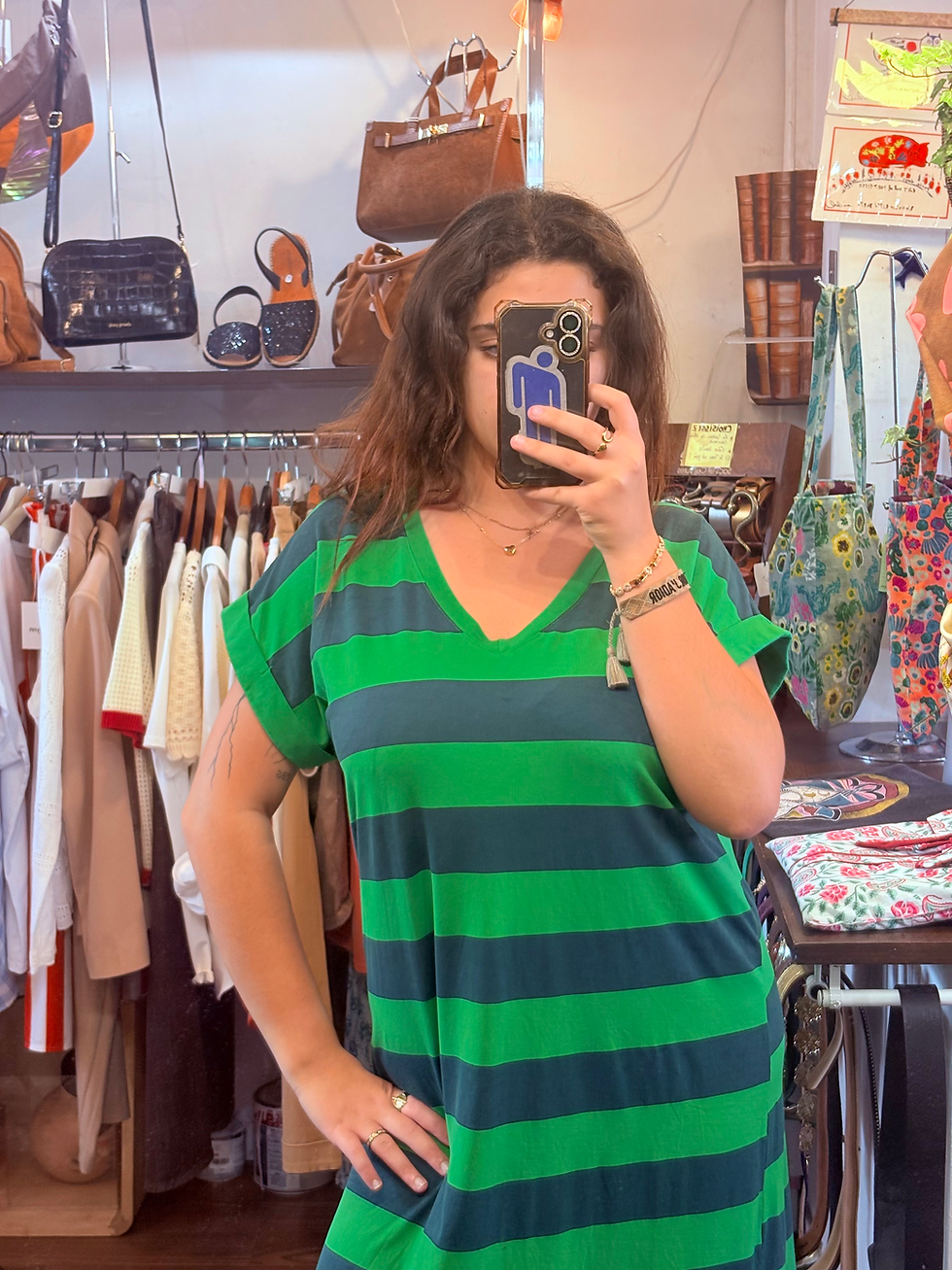 Robe Rayée Verte