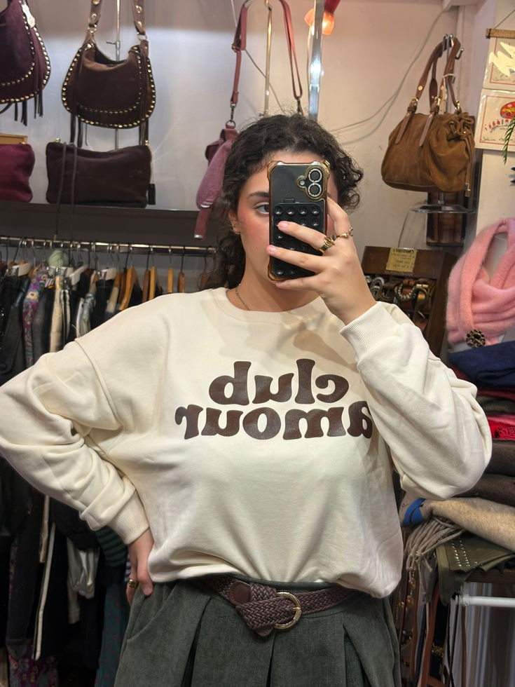 Sweat beige Club Amour