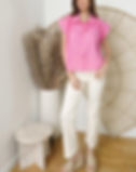 Blouse manches courtes rose