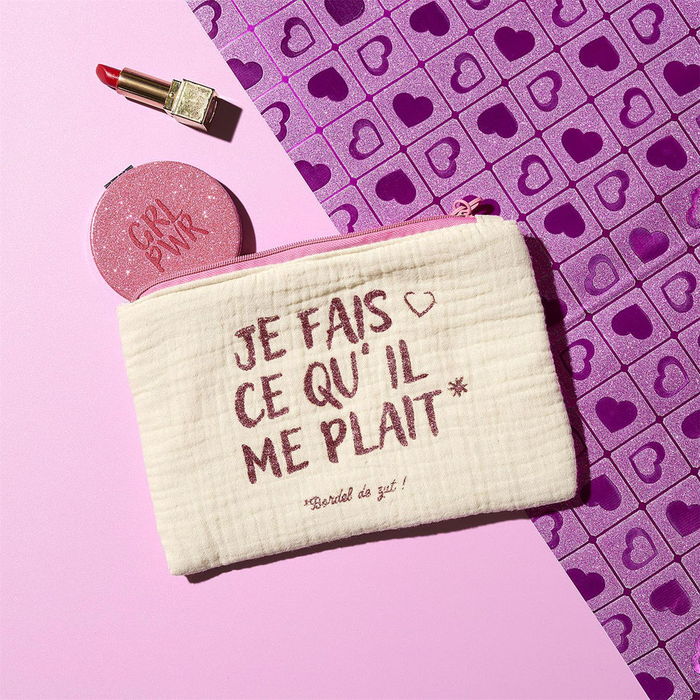 Pochette gaze de coton “GRL PWR” – Je fais ce qu'il me plait