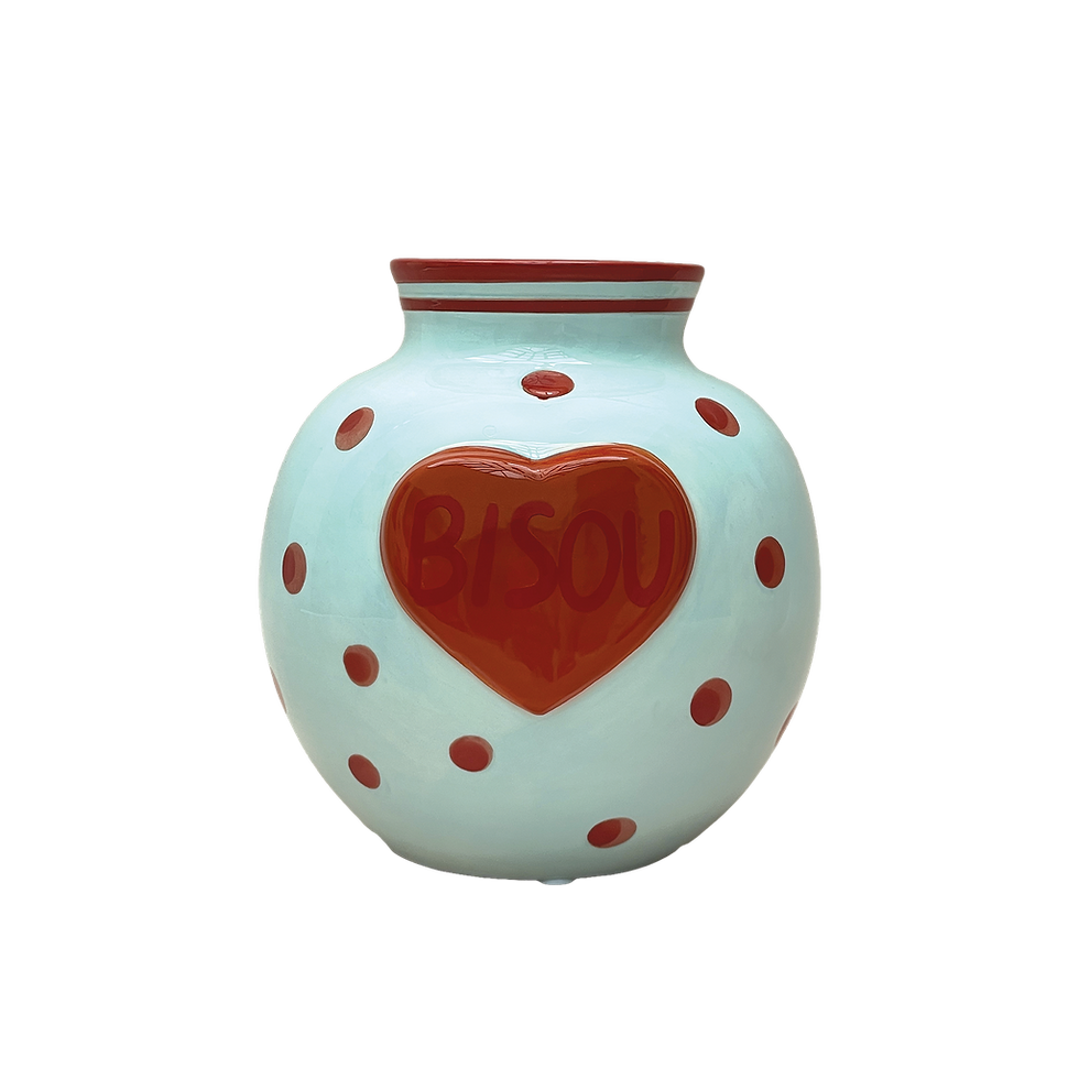 Vase Bisou bleu