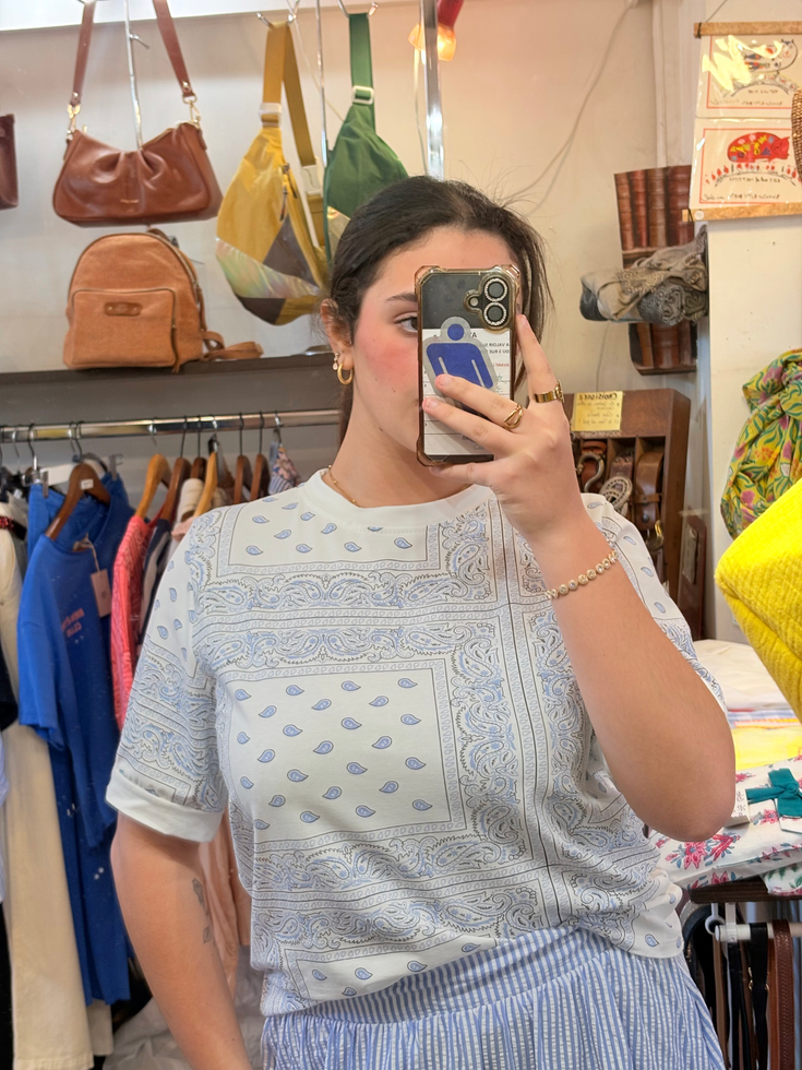 T-shirt bandana bleu