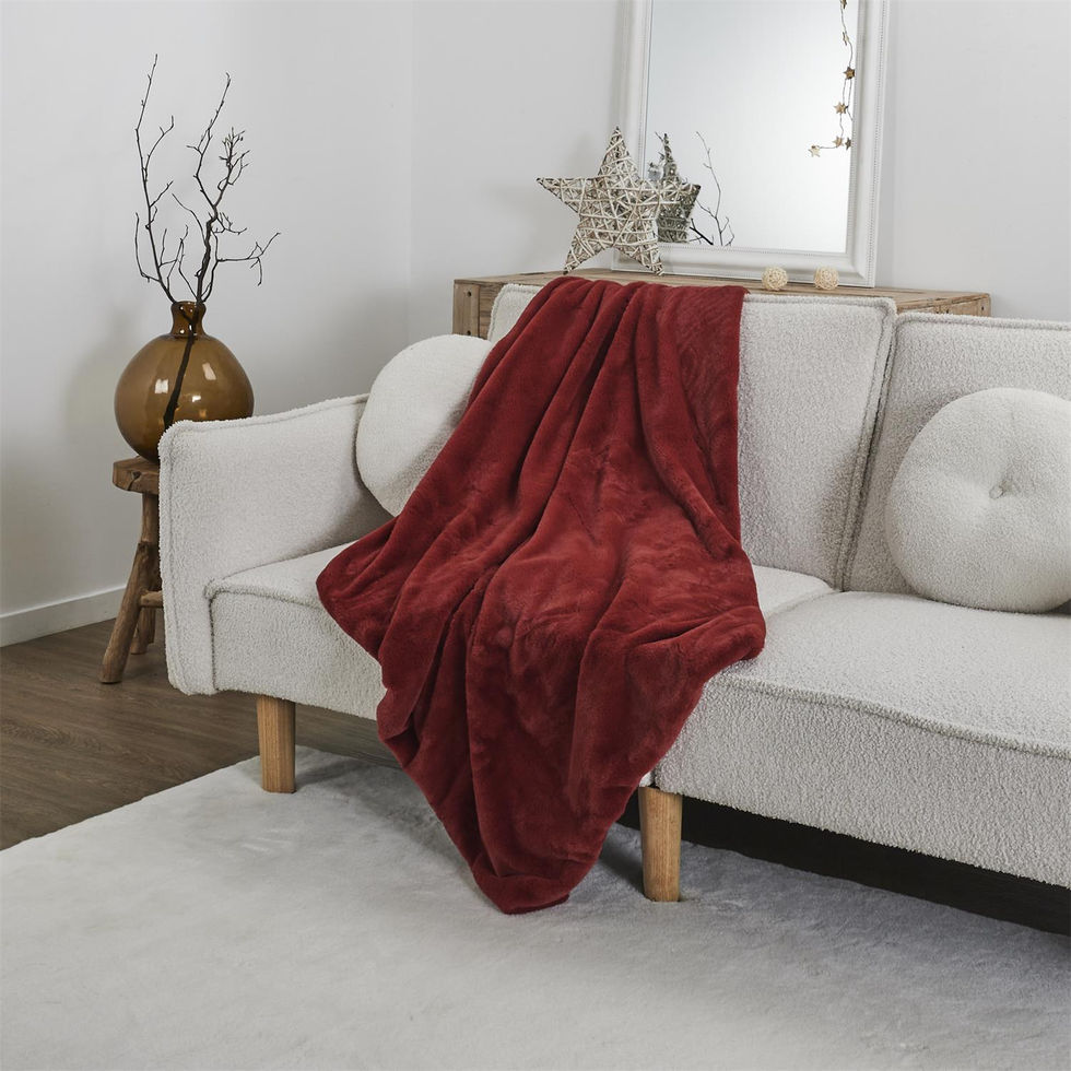 Plaid Fourrure Lanière Playground – Rouge