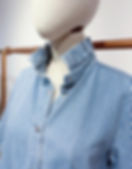 Robe en jean rayée