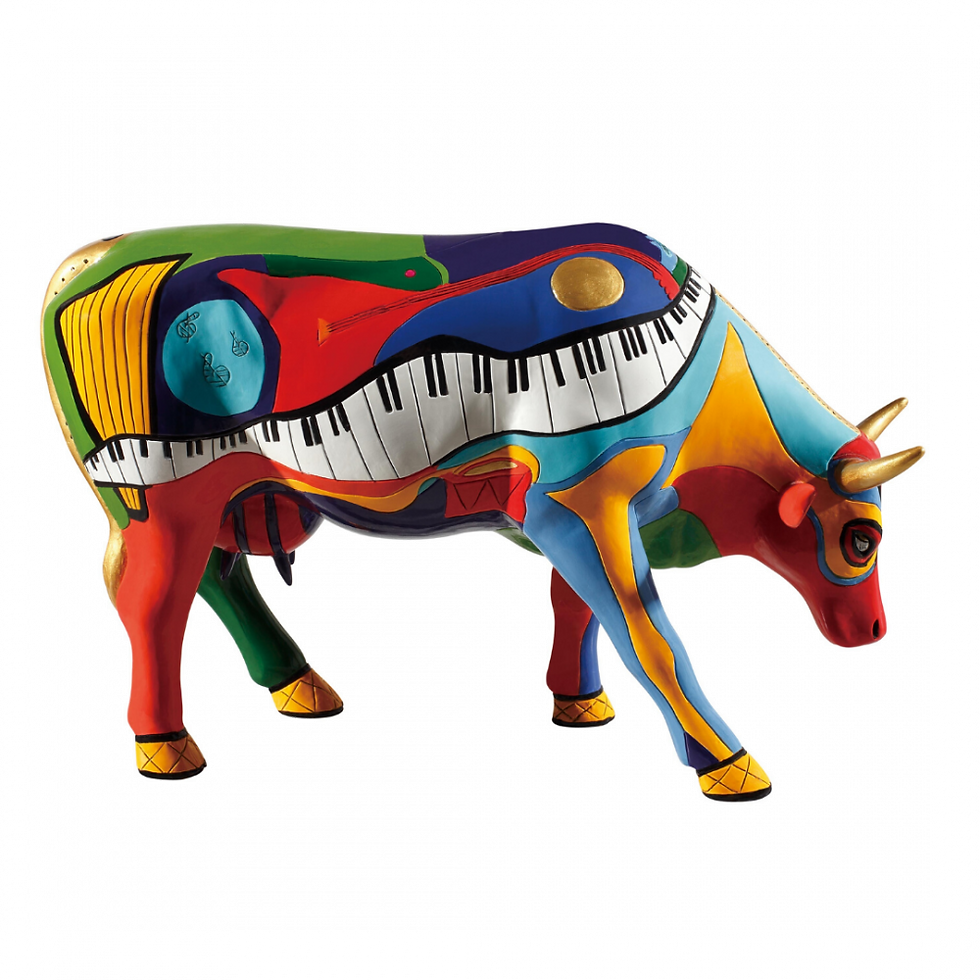 Vache Cow Parade Grand Modèle Moosicowly Speaking