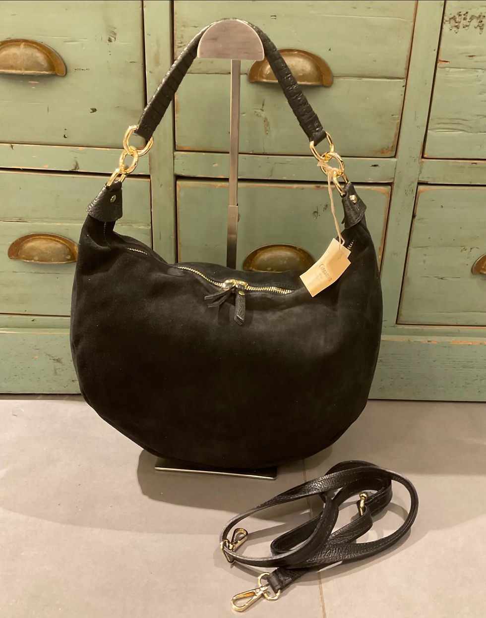 Sac à main Demi-Lune en Noir