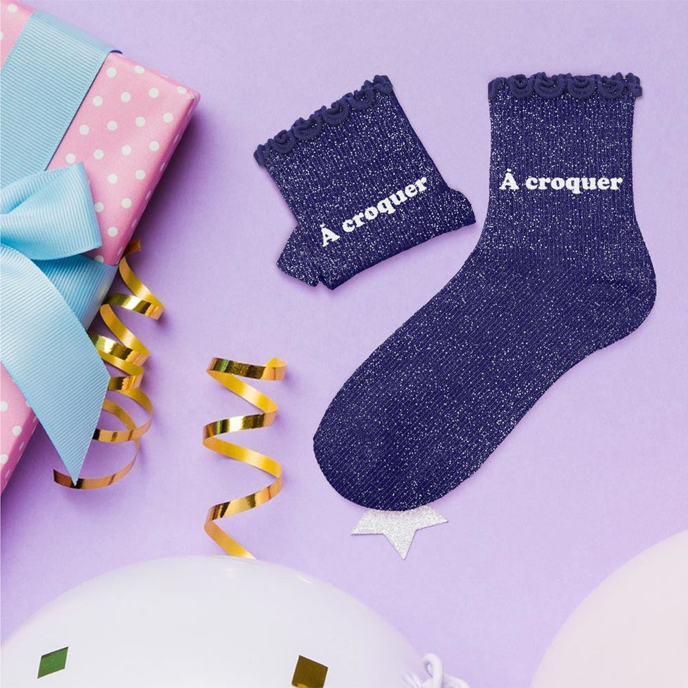 Chaussettes Fille 3-6 ans à Paillettes "À Croquer"