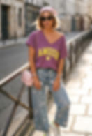 T-shirt Amour Violet
