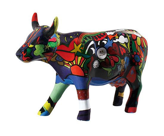 Vache Cow Parade Moyen Modèle Moosy in the Sky with Diamonds