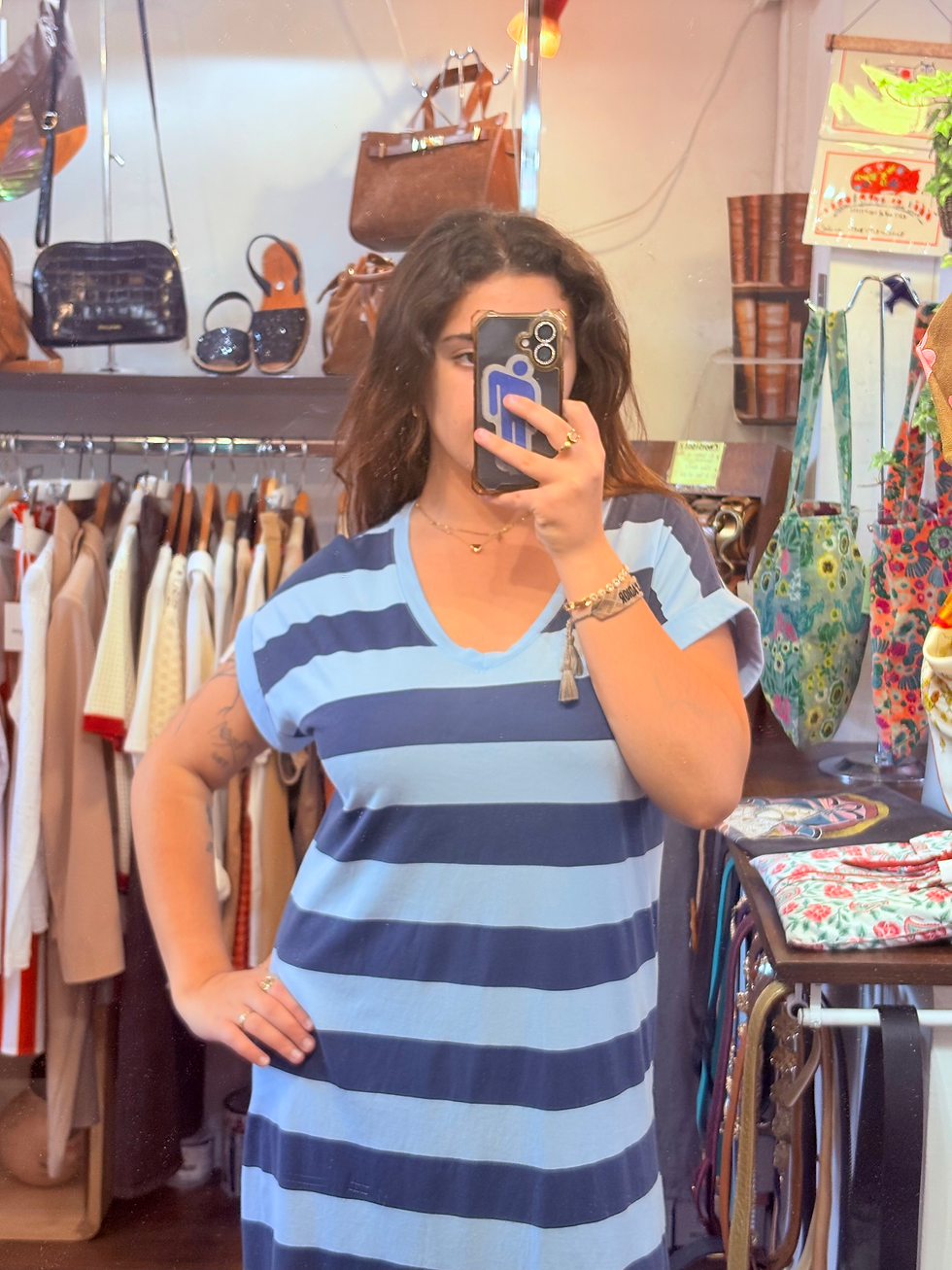 Robe Rayée Bleue