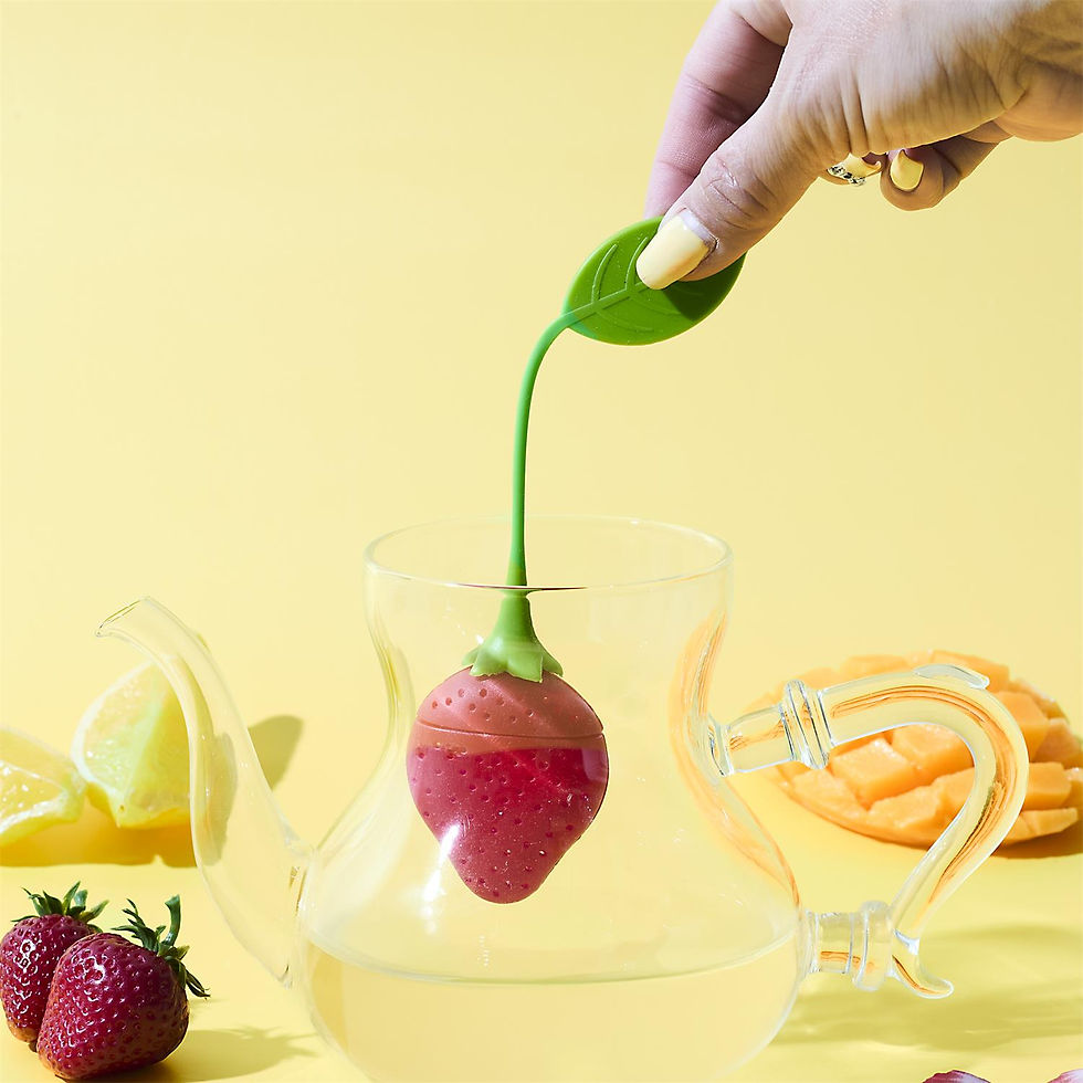 Infuseur à thé en silicone forme fruit – Fraise