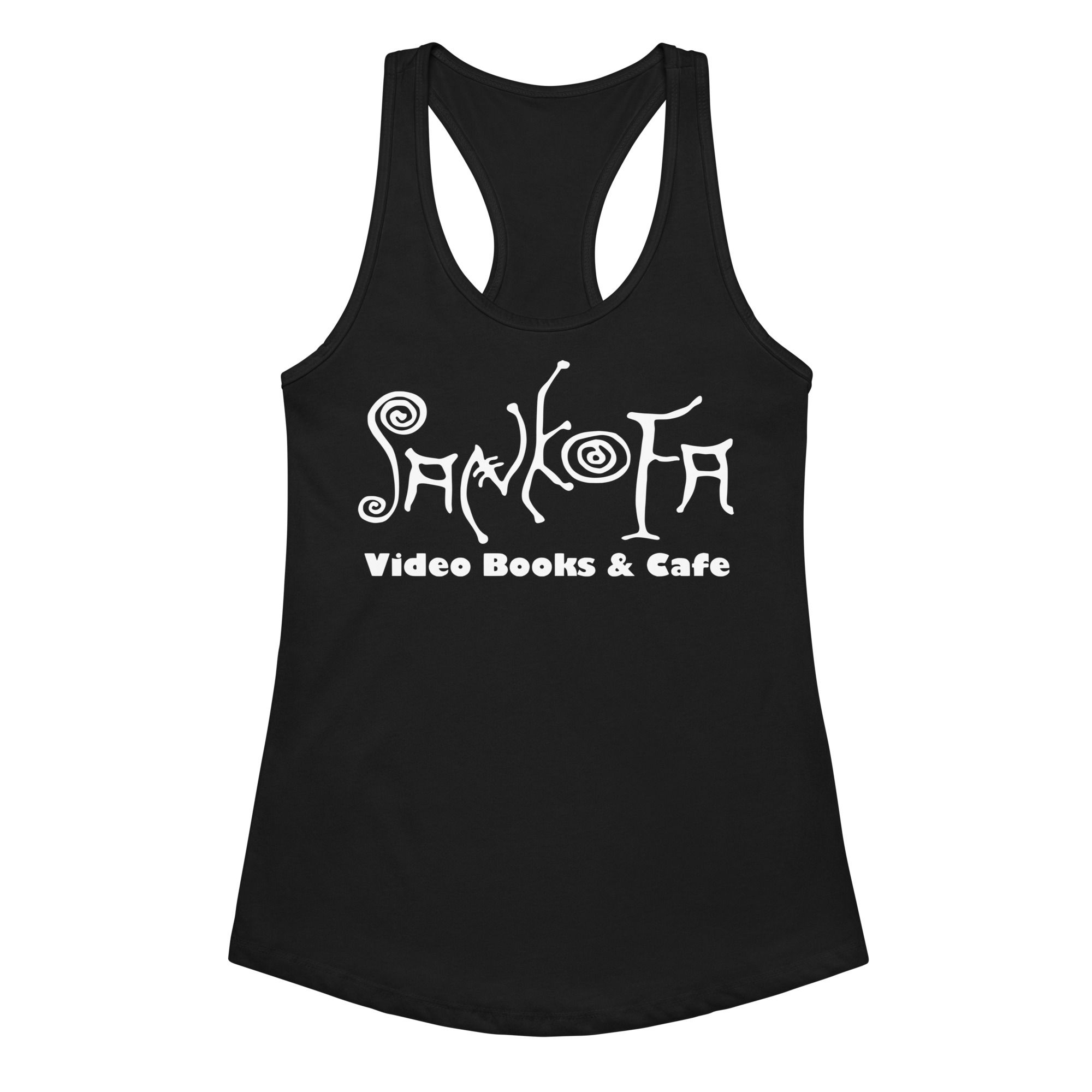Sankofa "VBC White" Ladies Fitted Racerback Tank Top