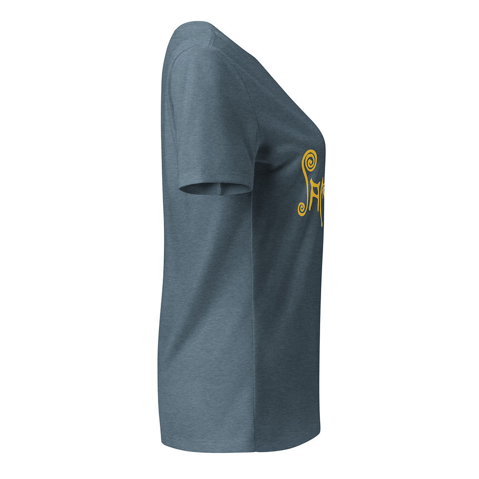 Thumbnail: Sankofa "Solo Gold" Ladies Relaxed V-Neck Tee