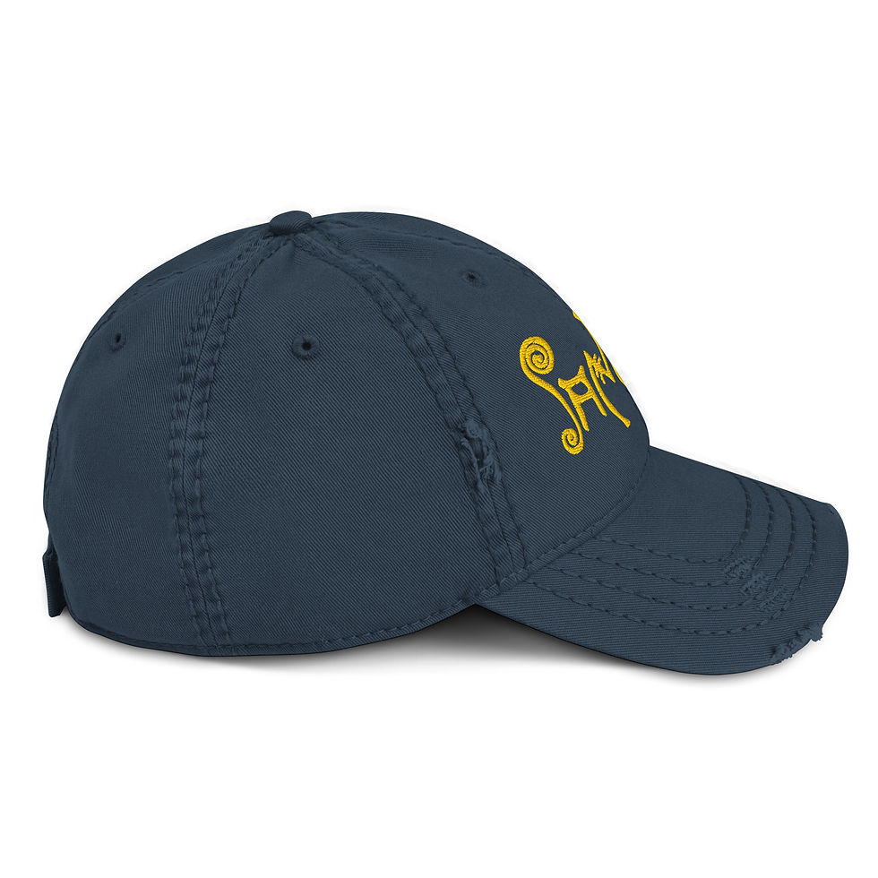 Thumbnail: Sankofa Distressed Dad Hat (Original Gold)