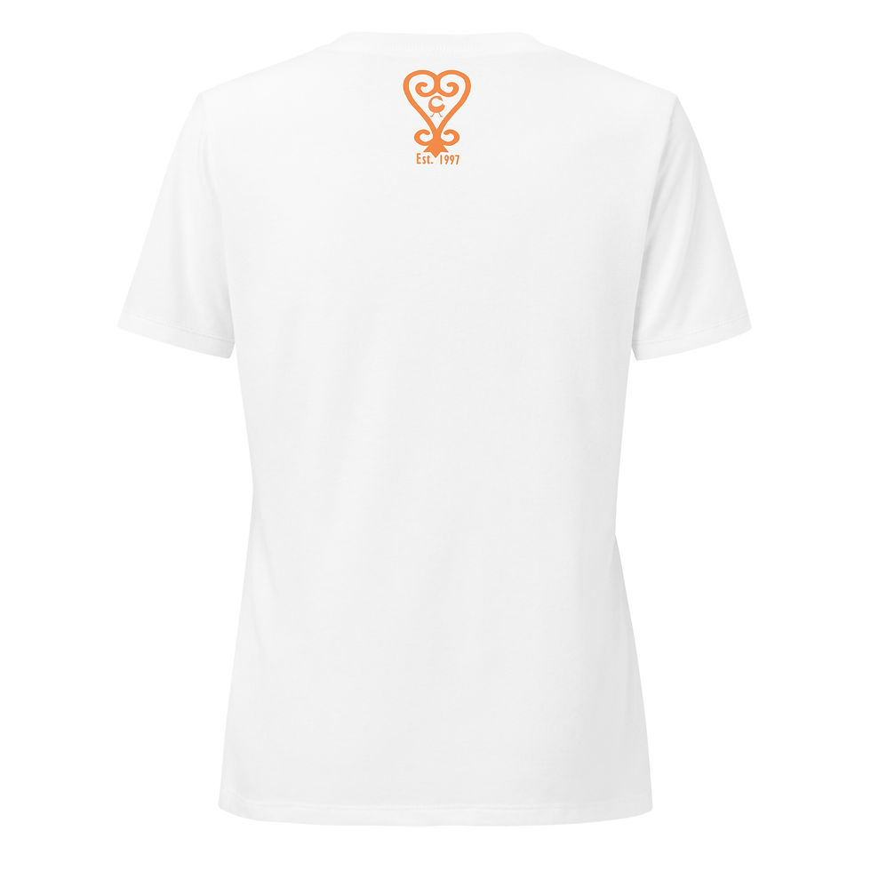 Thumbnail: Sankofa "Solo Orange" Ladies Relaxed V-Neck Tee