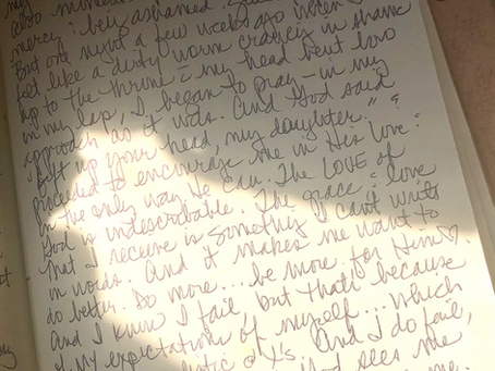 Journal entry from this morning, 12/4/21