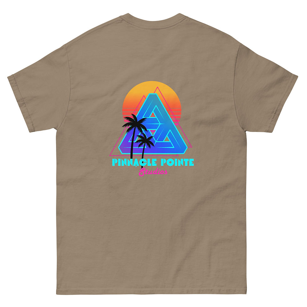 Thumbnail: Pinnacle Pointe 80's Blue Tropical Logo - Unisex classic tee