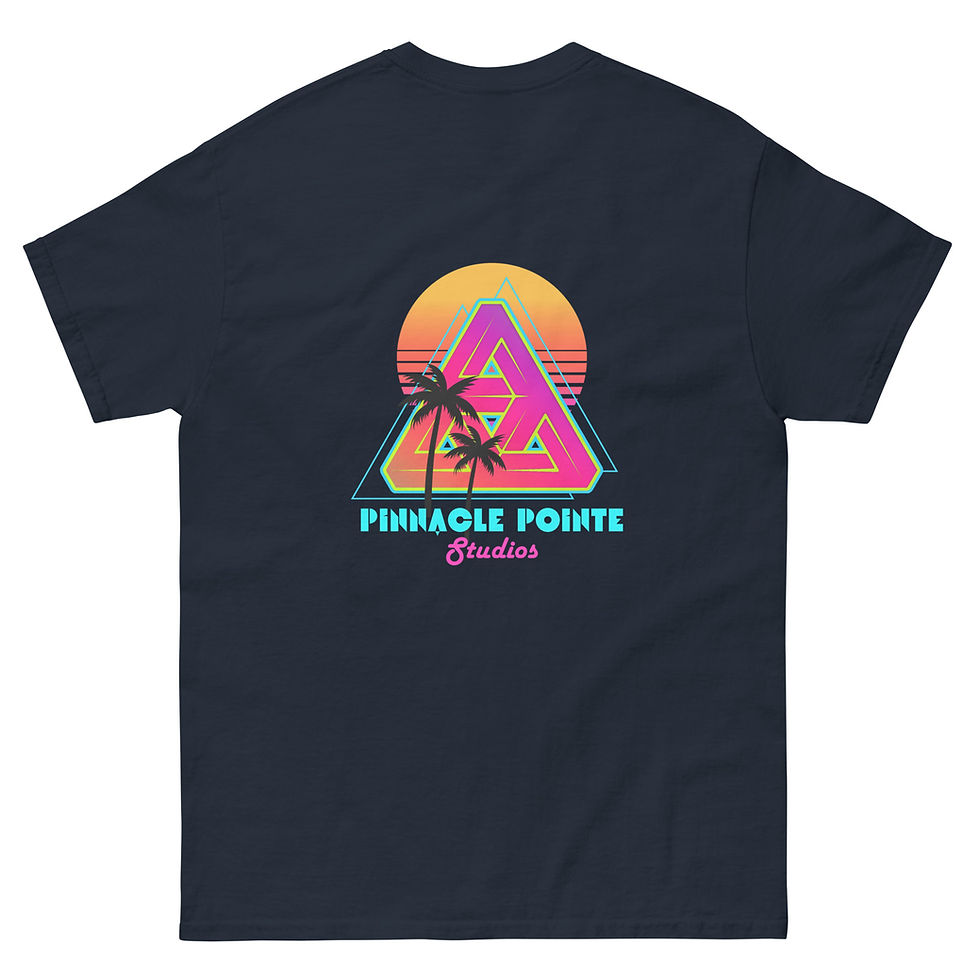 Thumbnail: Pinnacle Pointe 80's Red Tropical Logo - Unisex classic tee
