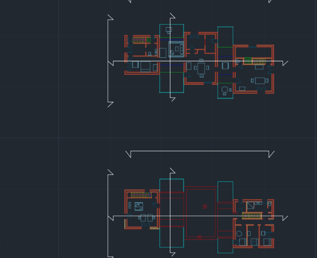 Elevation/section process “AutoCad”.