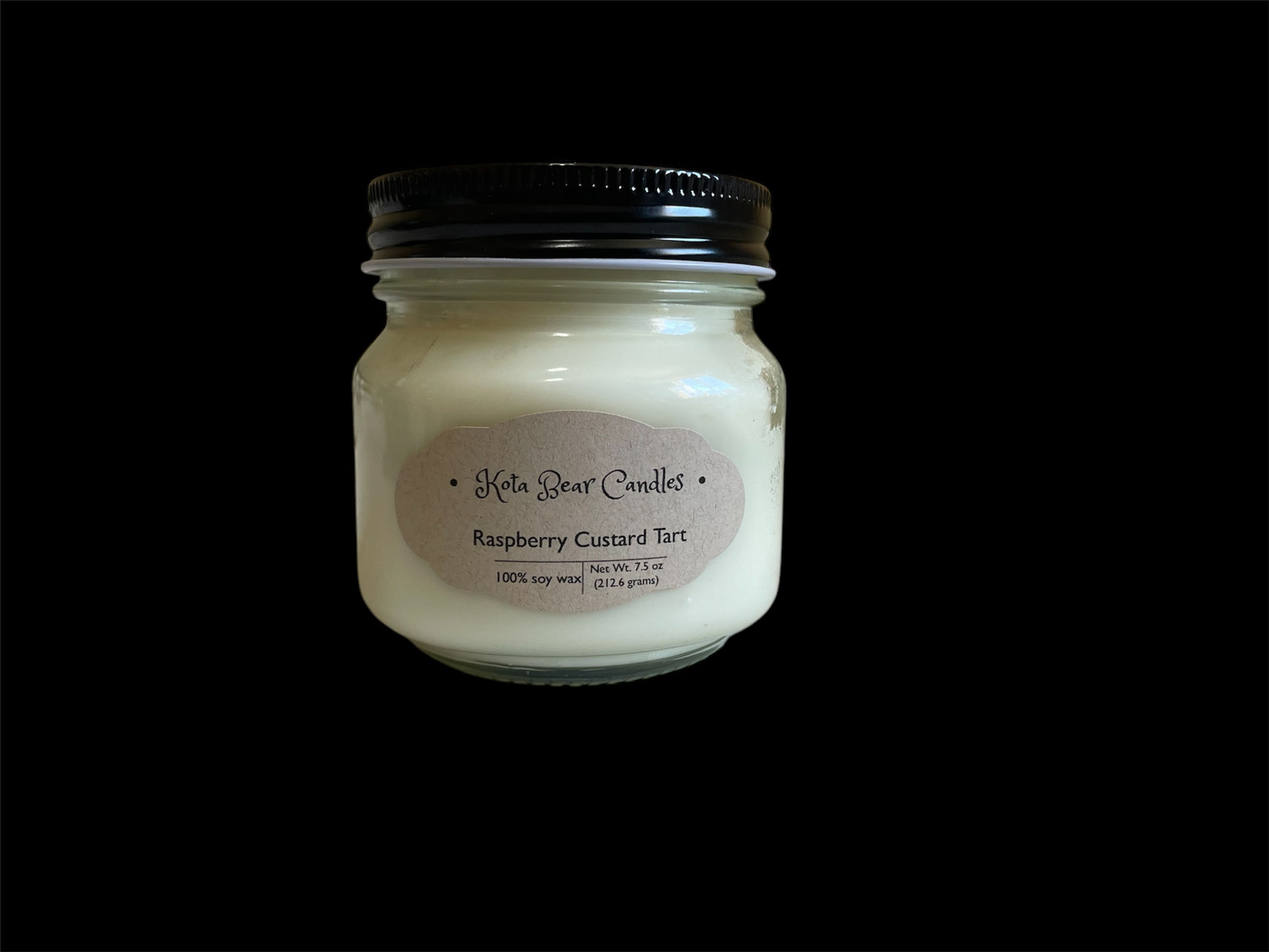 Raspberry Custard Tart 7.5 oz scented candle.