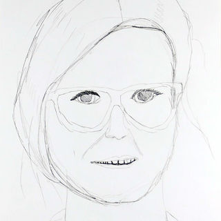 Lapsen tekemä muotokuva kansanedustaja Niina Malmista.