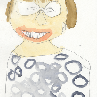 Lapsen tekemä muotokuva kansanedustaja Tarja Filatovista. 