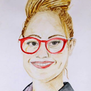 Nuoren tekemä muotokuva kansanedustaja Hanna Sarkkisesta.