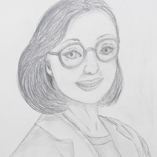 Lapsen tekemä muotokuva kansanedustaja Eeva-Johanna Elorannasta.