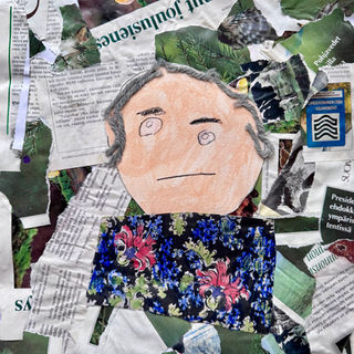 Lapsen tekemä muotokuva kansanedustaja Teemu Keskisarjasta.