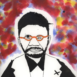 Lapsen tekemä muotokuva kansanedustaja Timo Harakasta.