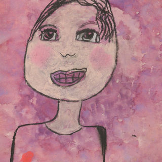 Lapsen tekemä muotokuva kansanedustaja Bella Forsgrénista.