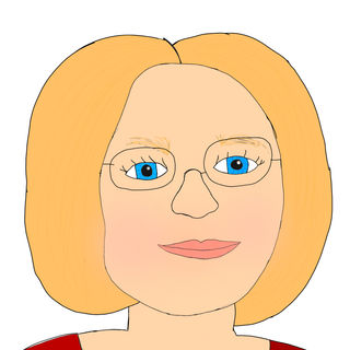 Lapsen tekemä muotokuva kansanedustaja Anneli Kiljusesta. 