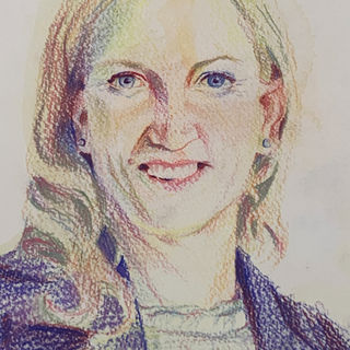 Nuoren tekemä muotokuva kansanedustaja Sandra Bergqvistista.