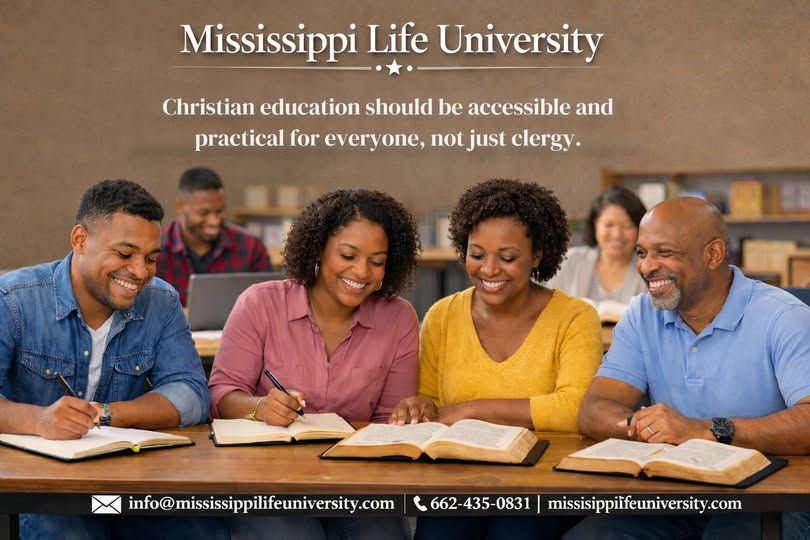 A picture of two African American men and two African American women enjoying studying the Bible together