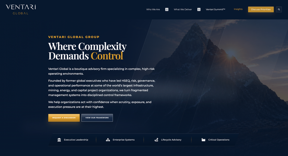 Ventari Global Group's website