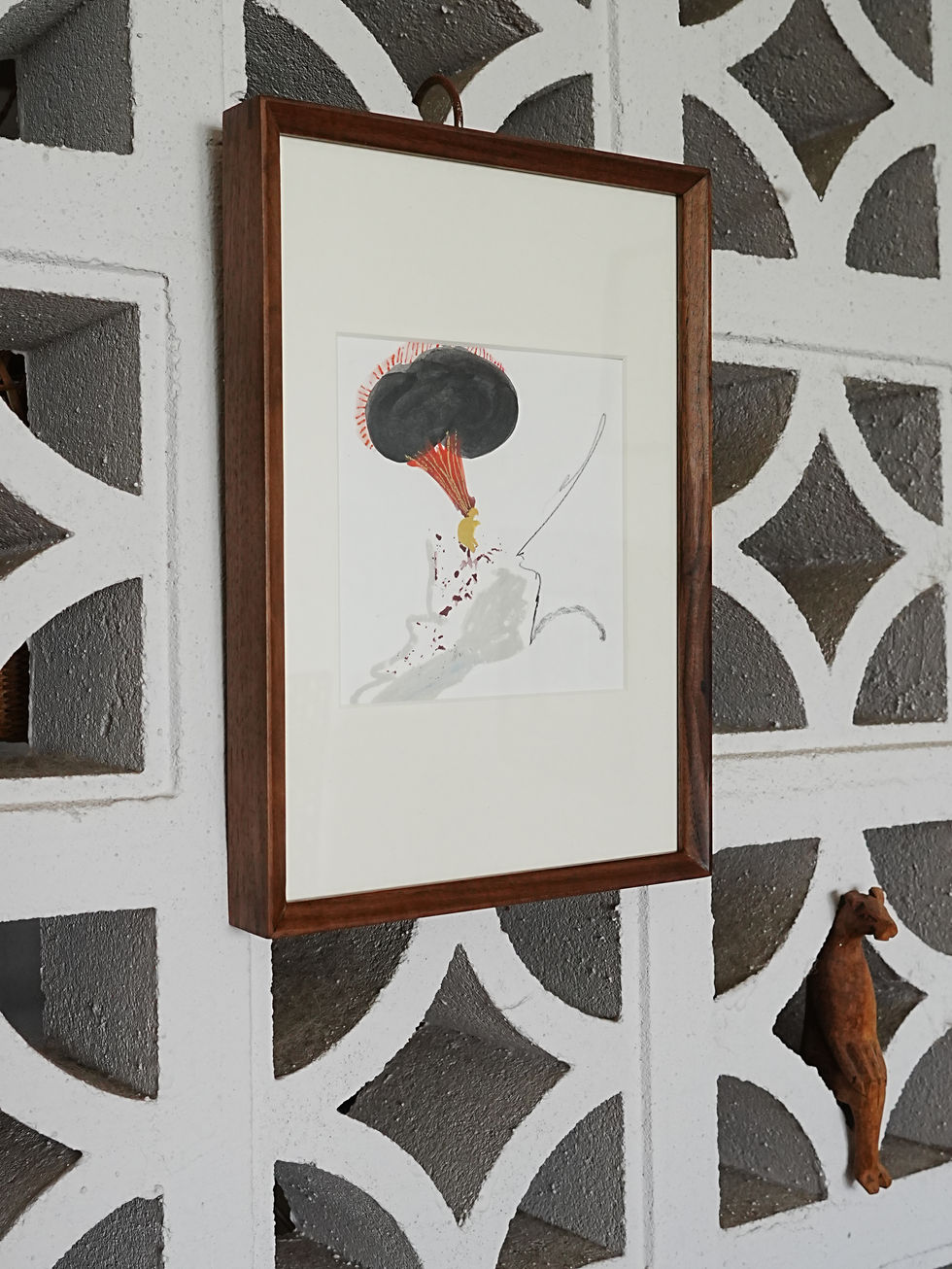 a painting of abstract microscopic botanic