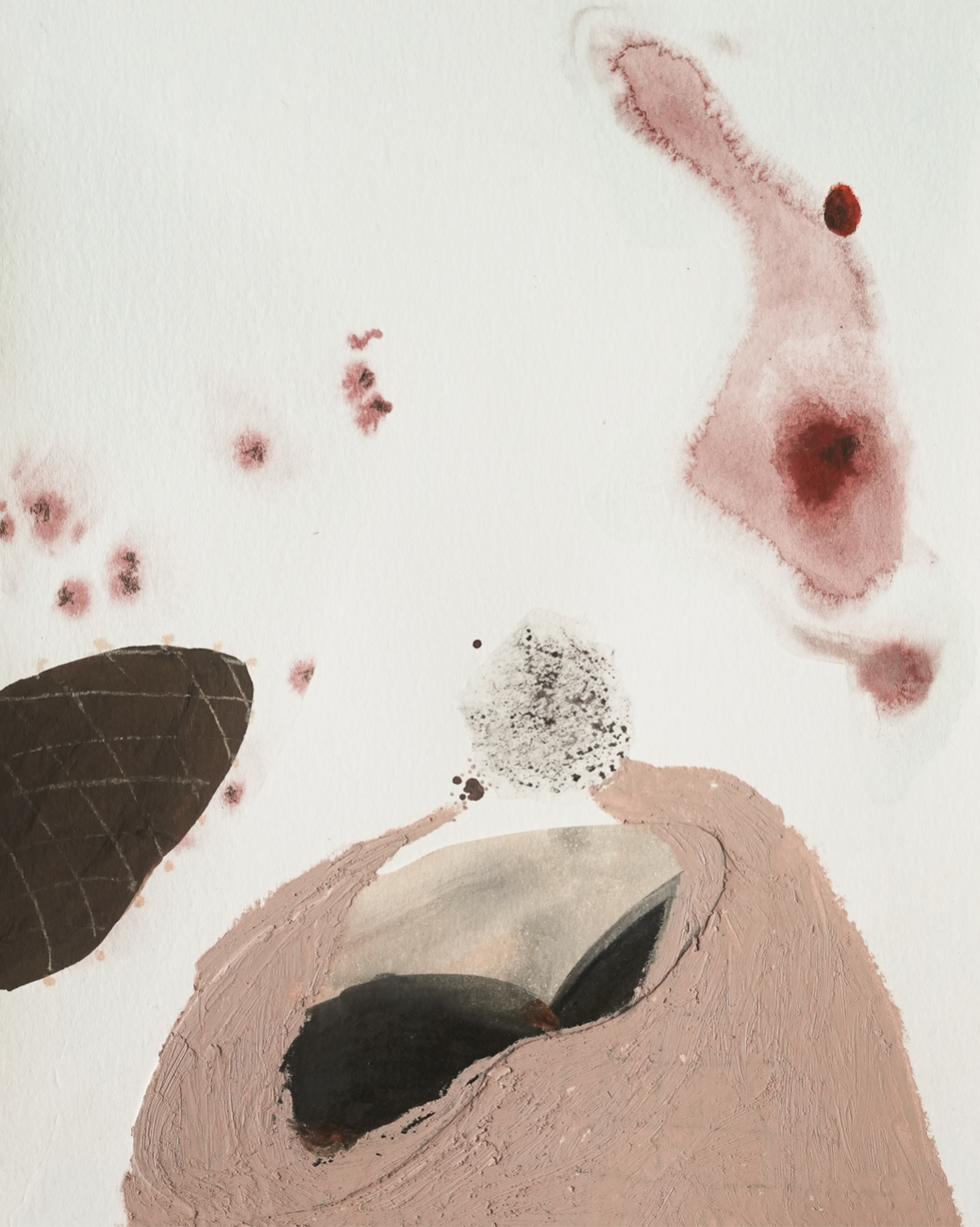 a painting of abstract microscopic botanic