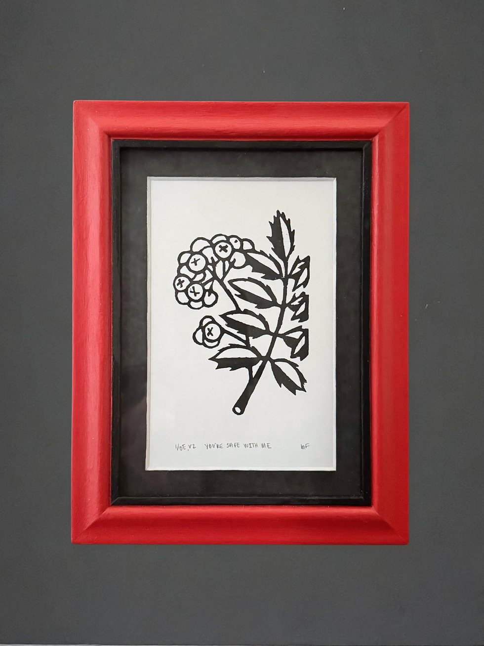 "You're safe with me" Mountain Ash framed