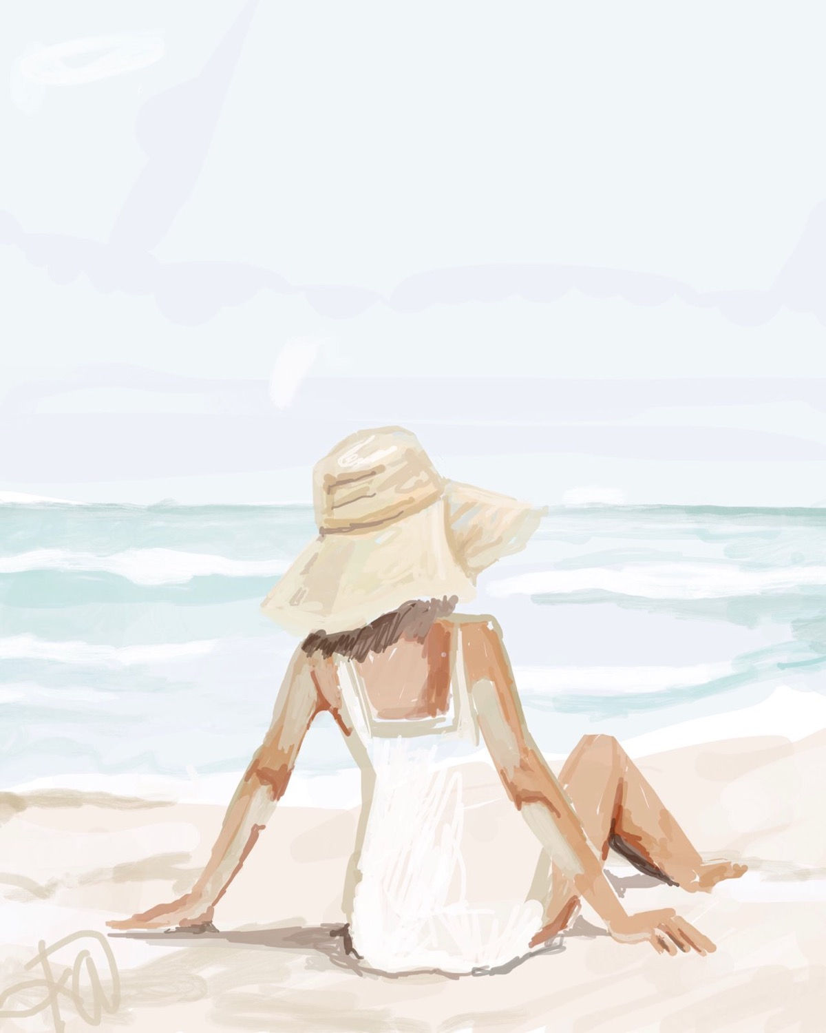 “Beach Day” 8x10 print 