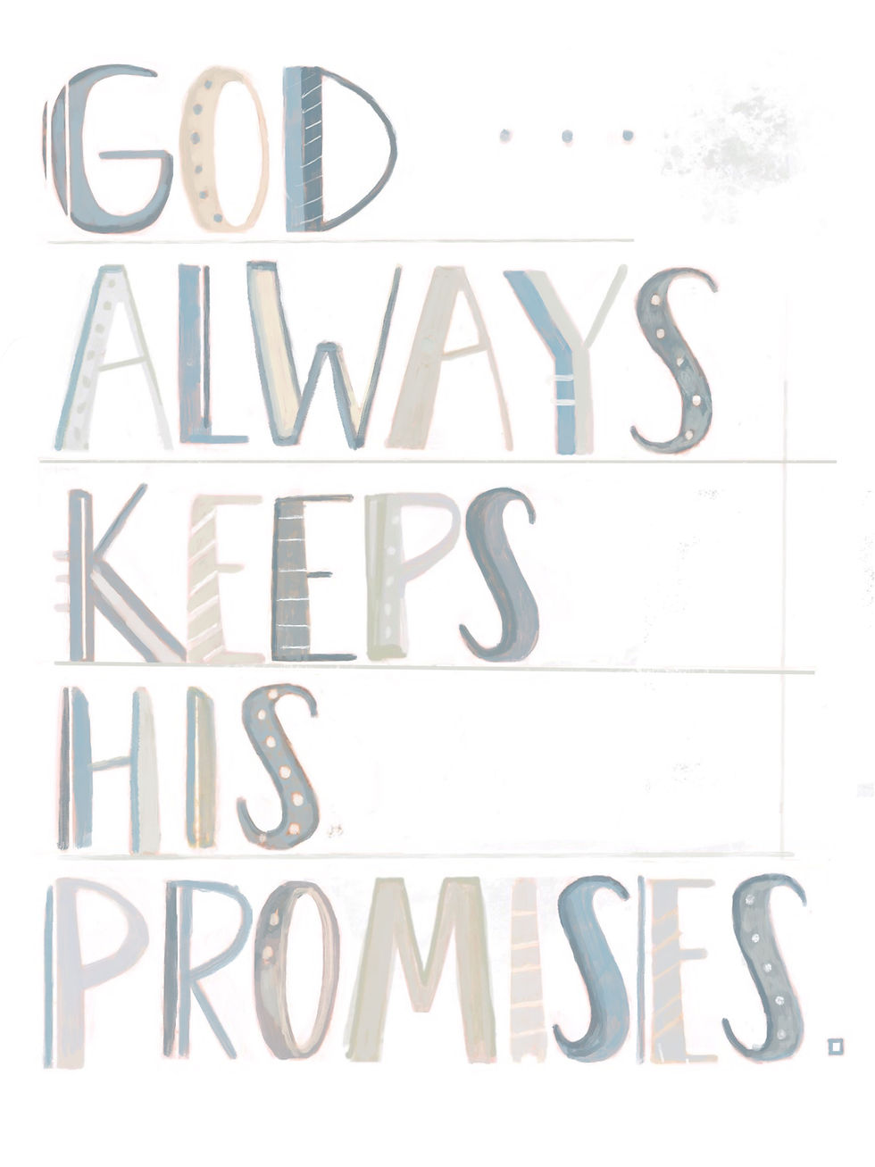 Thumbnail: “God’s Promises Duo” BLUE 8x10 original print set 